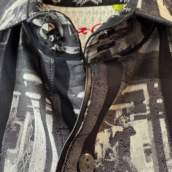 LIMITED EDITION Robert Graham EMBROIDERED Men's Silent Quotes Shirt - Picture 8 of 8